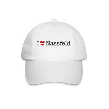 I love Nassfeld - Baseballkappe - Weiß/Weiß - Vorne
