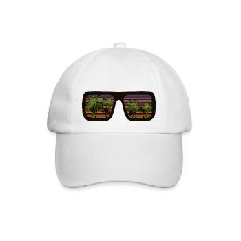 Sonnenbrillen Sonnenbrillen Palmenurlaub - Baseballkappe - Weiß/Weiß - Vorne