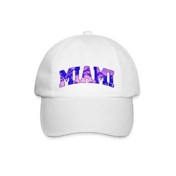 Logo der Miami Purple University - Baseballkappe - Weiß/Weiß - Vorne