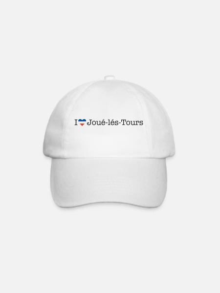 I love Joué lés Tours - Baseballkappe - Weiß/Weiß
