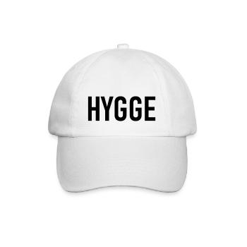 Hygge - Dänische Tradition - Lebensgefühl - Nett - Baseballkappe - Weiß/Weiß - Vorne