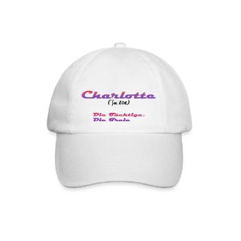 Charlotte - Baseballkappe - Weiß/Weiß - Vorne