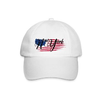 New York - Baseballkappe - Weiß/Weiß - Vorne