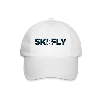 SKI&FLY dunkelblau - Baseballkappe - Weiß/Weiß - Vorne