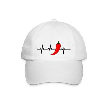 Chili Herzschlag - Baseballkappe - Weiß/Weiß - Vorne