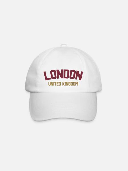 London, Vereinigtes Königreich - Baseballkappe - Weiß/Weiß