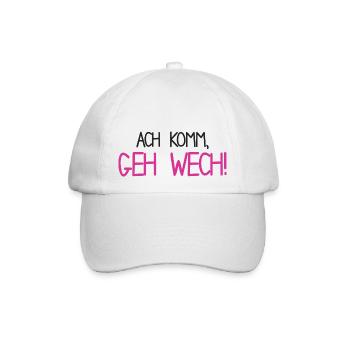 Ach komm, geh wach - Baseballkappe - Weiß/Weiß - Vorne