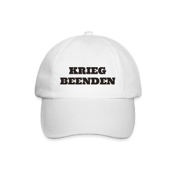 Krieg beenden Anti Krieg Stoppt den Krieg - Baseballkappe - Weiß/Weiß - Vorne