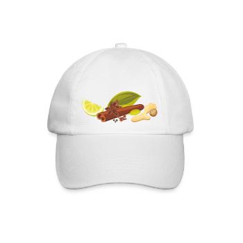 Gewürze für Masala Tee - Baseballkappe - Weiß/Weiß - Vorne