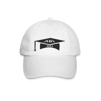 Bachelorhut Abitur - Baseballkappe - Weiß/Weiß - Vorne