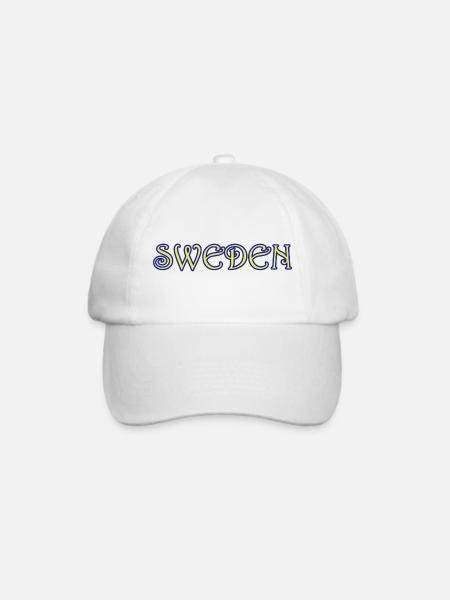 Schweden - Baseballkappe - Weiß/Weiß