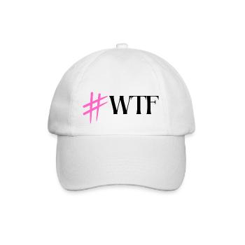 Hastag WTF Pink - Baseballkappe - Weiß/Weiß - Vorne