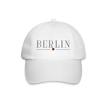Ich liebe Berlin, Deutschland - Baseballkappe - Weiß/Weiß - Vorne
