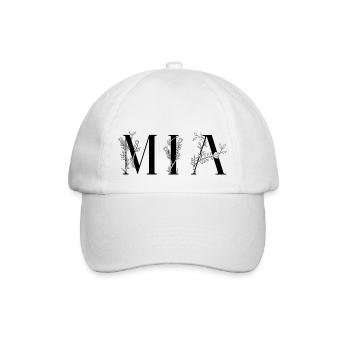 Name - Mia - Baseballkappe - Weiß/Weiß - Vorne