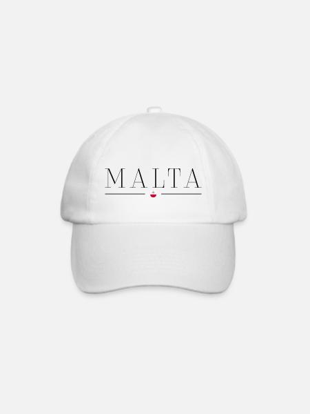 Ich liebe Malta - Baseballkappe - Weiß/Weiß