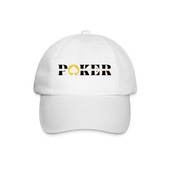 POKER ÜBER GESCHICKLICHKEITS-Poker Artikel - Poker Mode - Baseballkappe - Weiß/Weiß - Vorne