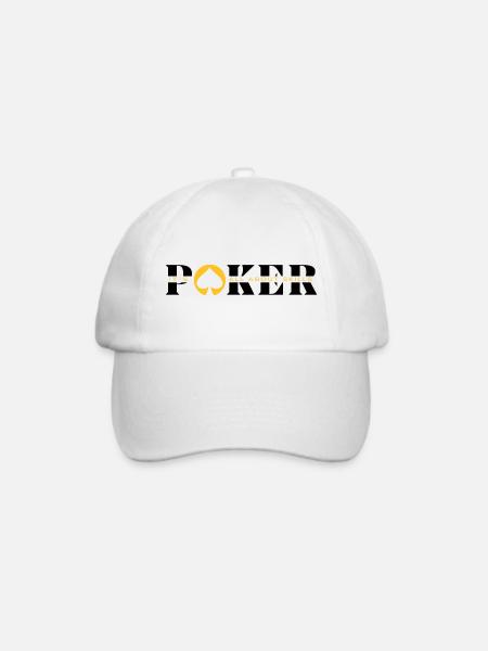POKER ÜBER GESCHICKLICHKEITS-Poker Artikel - Poker Mode - Baseballkappe - Weiß/Weiß