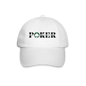 POKER IST EINE FRAGE DES KÖNNENS -Artikel Poker-Poker Mode - Baseballkappe - Weiß/Weiß - Vorne