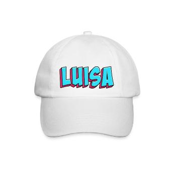 Name Motiv: Luisa - Baseballkappe - Weiß/Weiß - Vorne