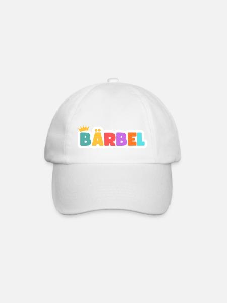 Bärbel! Personalisierbar - Baseballkappe - Weiß/Weiß