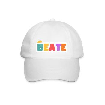 Beate! Personalisierbar - Baseballkappe - Weiß/Weiß - Vorne