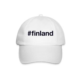 FINLAND Hashtag - Baseballkappe - Weiß/Weiß - Vorne