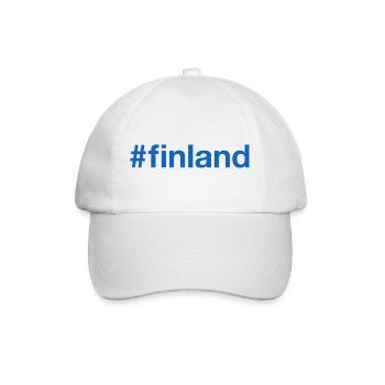 FINLAND Hashtag - Baseballkappe - Weiß/Weiß - Vorne