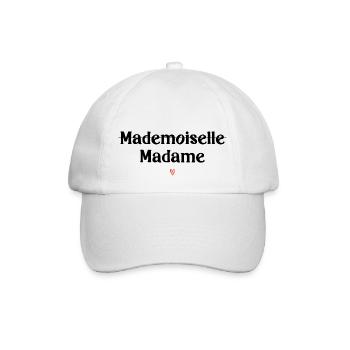 Mademoiselle Madame - Baseballkappe - Weiß/Weiß - Vorne