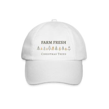 Farm Fresh Christmas trees, winter season - Baseballkappe - Weiß/Weiß - Vorne