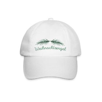 Weihnachtsengel - Weihnachtsdesign - Baseballkappe - Weiß/Weiß - Vorne