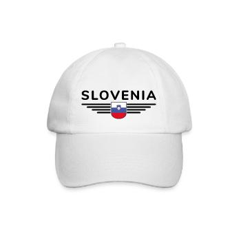 Stylisches Slowenien Design - Baseballkappe - Weiß/Weiß - Vorne