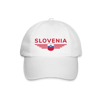 Stylisches Slowenien Design - Baseballkappe - Weiß/Weiß - Vorne