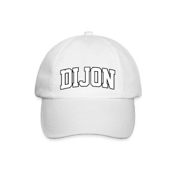 Dijon-Logo: College-Design mit authentischem Stil - Baseballkappe - Weiß/Weiß - Vorne