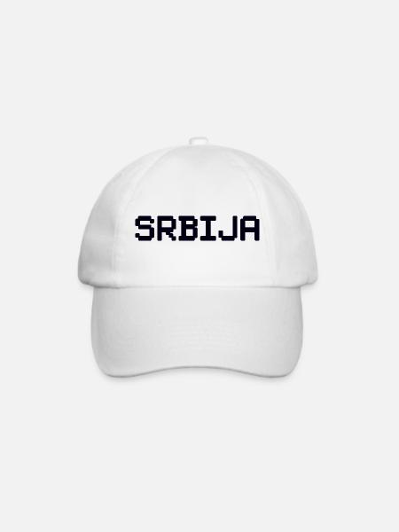 SRBIJA Serbia - Baseballkappe - Weiß/Weiß