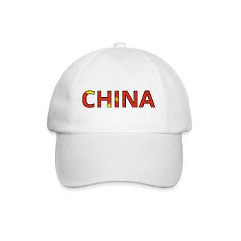 Chinesische Flagge - Baseballkappe - Weiß/Weiß - Vorne