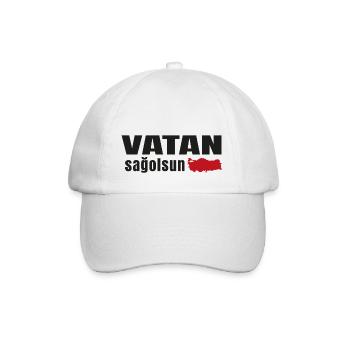 vatan sagolsun dark black/red v1 - Baseballkappe - Weiß/Weiß - Vorne