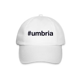 UMBRIA Hashtag Umbrien - Baseballkappe - Weiß/Weiß - Vorne