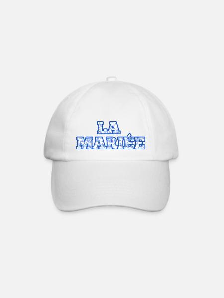 Die blaue Chinoiserie-Braut - Baseballkappe - Weiß/Weiß
