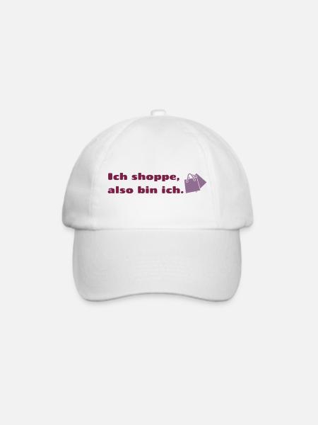Ich shoppe also bin ich. - Baseballkappe - Weiß/Weiß