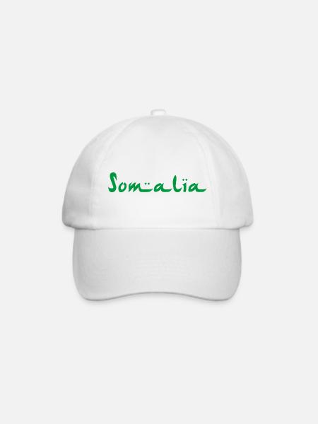 Somalia - Baseballkappe - Weiß/Weiß