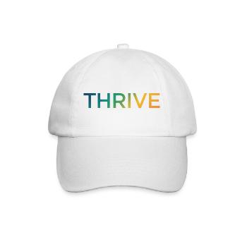 Thrive Gradient Schriftzug - Baseballkappe - Weiß/Weiß - Vorne