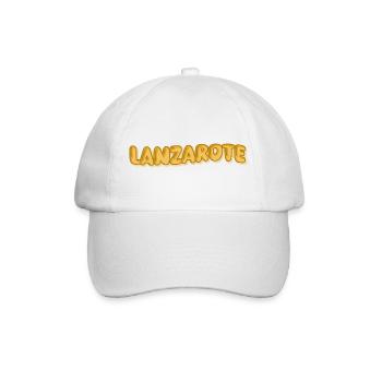 Lanzarote als Urlaub - Baseballkappe - Weiß/Weiß - Vorne