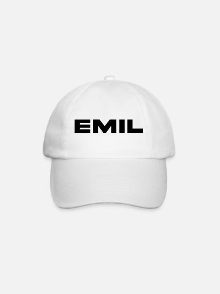 Emil Vorname Name - Baseballkappe - Weiß/Weiß