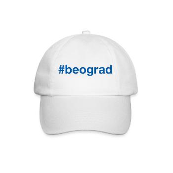 Beograd Belgrade Serbia Serbien Hashtag - Baseballkappe - Weiß/Weiß - Vorne