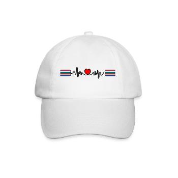 Schier Pulse Logo – Island Style - Baseballkappe - Weiß/Weiß - Vorne