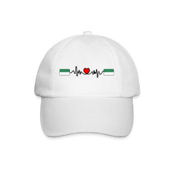 Vlieland Pulse Logo – Island Style - Baseballkappe - Weiß/Weiß - Vorne