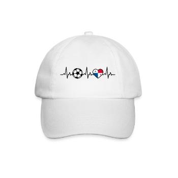 Panama Fußball Herzschlag Panama - Baseballkappe - Weiß/Weiß - Vorne
