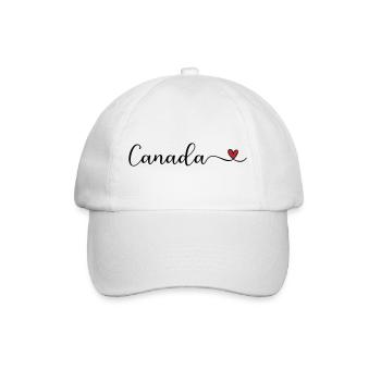 Canada Heart - Baseballkappe - Weiß/Weiß - Vorne