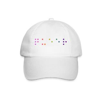 Queer Braille - Baseballkappe - Weiß/Weiß - Vorne