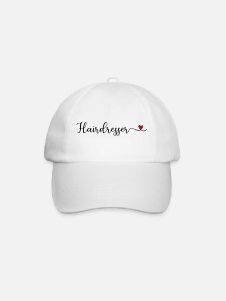 Friseurherz - Baseballkappe - Weiß/Weiß